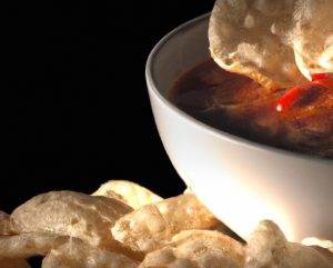 Prawn Crackers with Satay Sauce