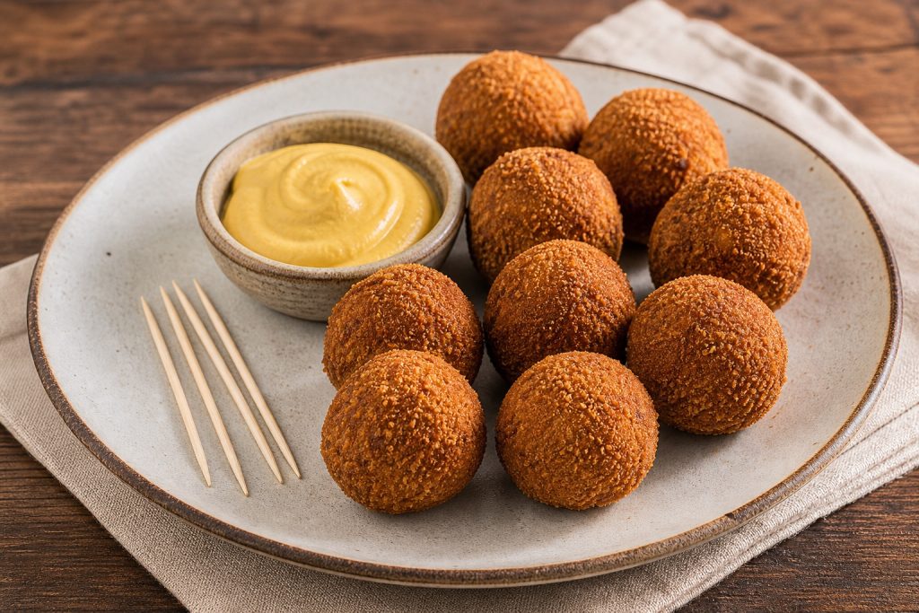 Dutch Bitterballen with Mustard